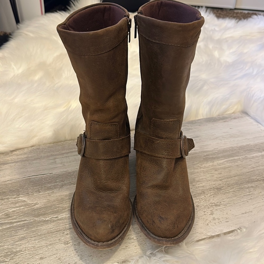 WOMENS DURANGO LEATHER PHILLY BUCKLE BOOTS 🔥🔥🔥 SIZE:9.5